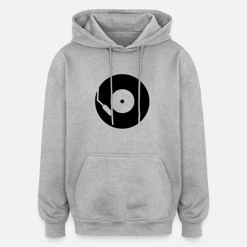 Turntable - Oversized Unisex Hoodie - Grau meliert