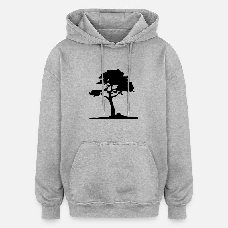 tree - Oversized Unisex Hoodie - heather grey