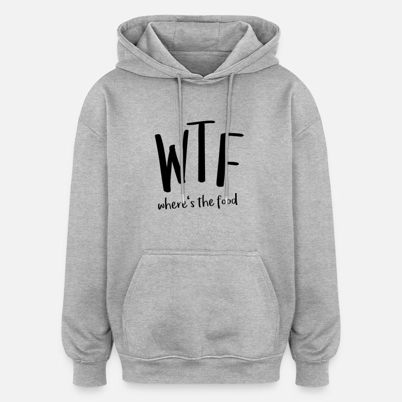 WTF - Oversized Unisex Hoodie - Grau meliert
