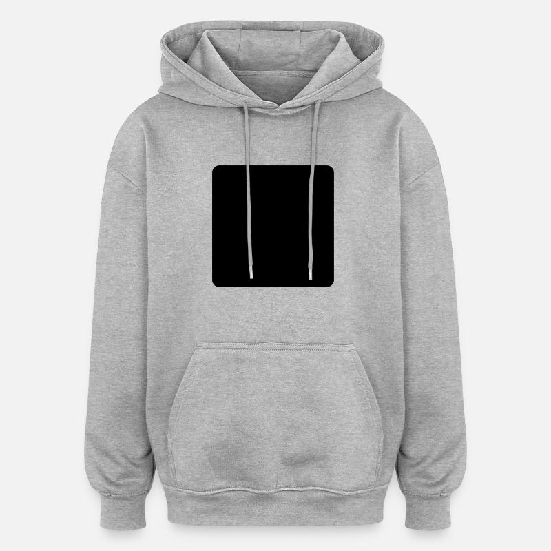 Math symbol - black square - Oversized Unisex Hoodie - heather grey
