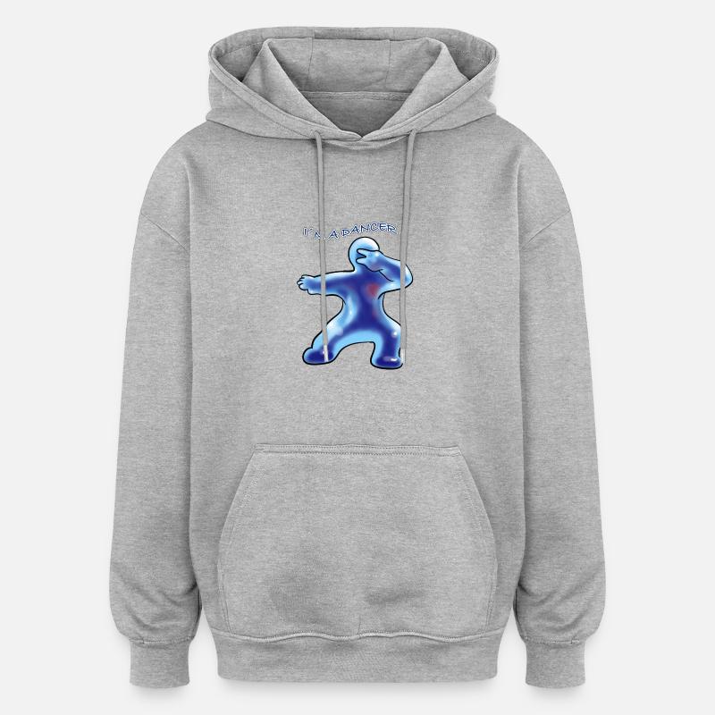 Tänzer - Oversized Unisex Hoodie - Grau meliert