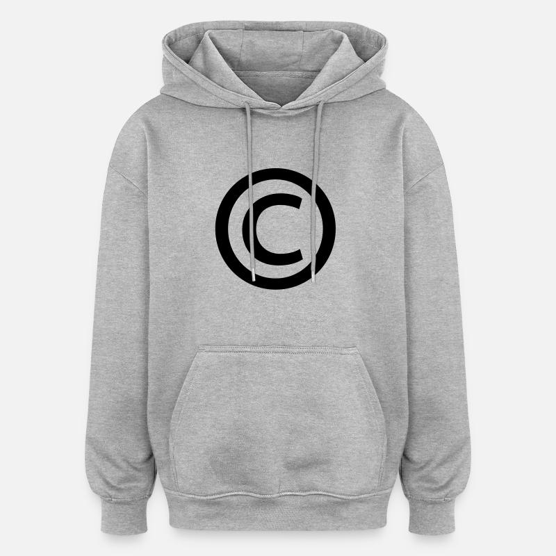 Copyright - Oversized Unisex Hoodie - Grau meliert