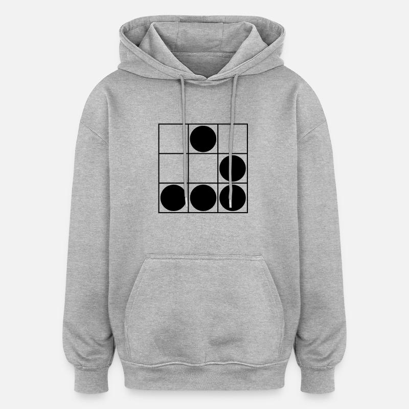 Hacker - Sweat à capuche oversize unisexe - gris chiné