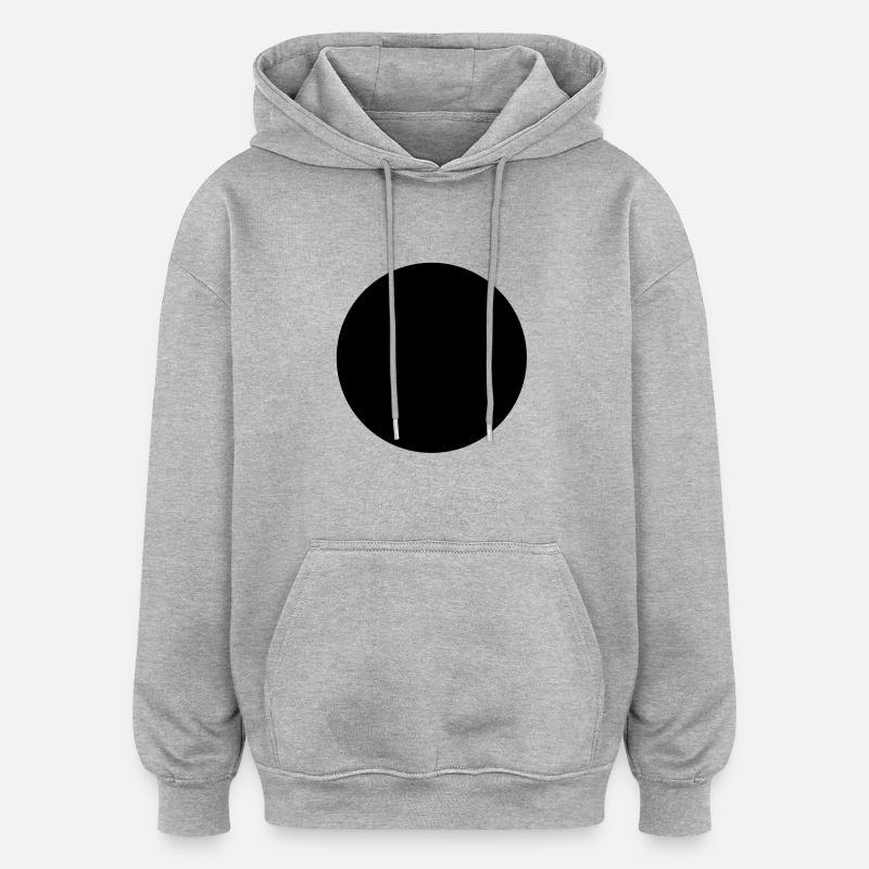 Button Background__V001 - Sweat à capuche oversize unisexe - gris chiné