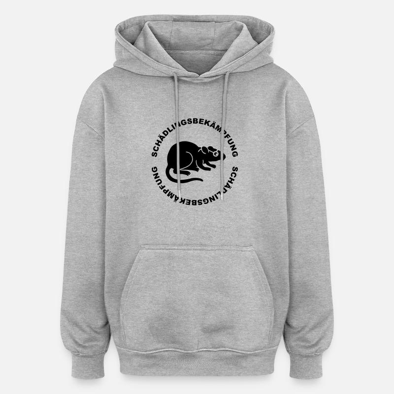 Schädlingdbekaempfung - Oversized Unisex Hoodie - heather grey