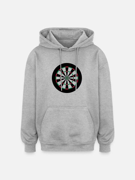 Dart Board - Oversized Unisex Hoodie - Grau meliert