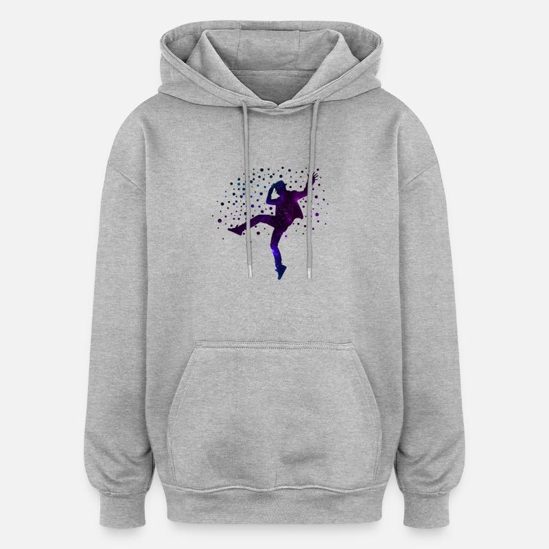 Galaxy Dancer - Oversized Unisex Hoodie - Grau meliert