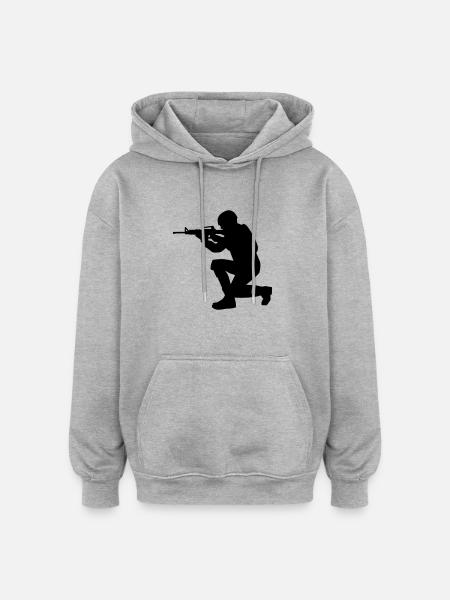 Soldier - Oversized Unisex Hoodie - heather grey
