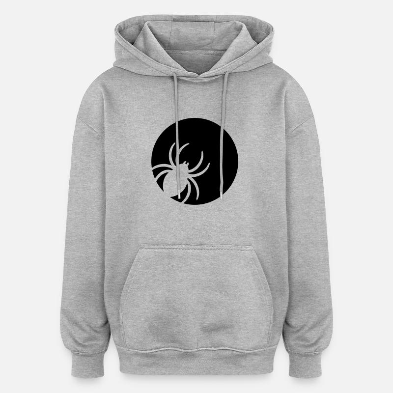 Araignée - Sweat à capuche oversize unisexe - gris chiné