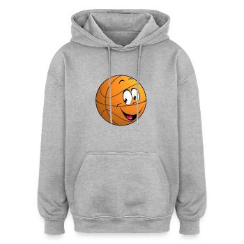 ballon basket enfant - Sweat à capuche oversize unisexe - gris chiné - Devant - Noah (186cm)