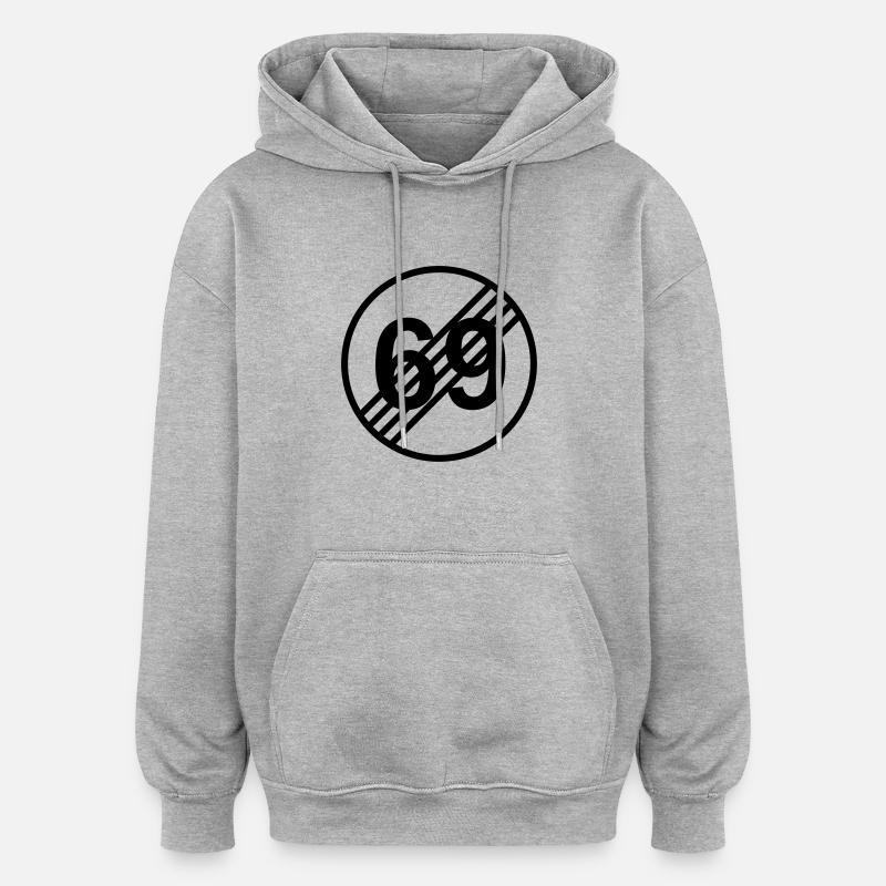 70 Anniversaire - Sweat à capuche oversize unisexe - gris chiné