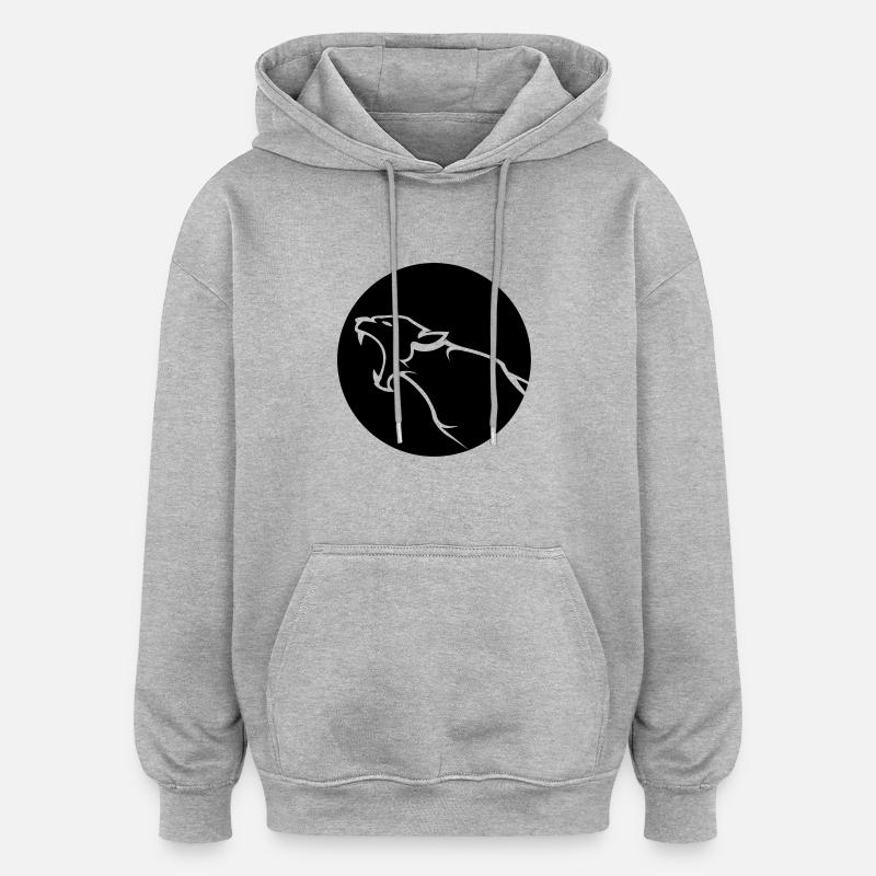 panther_2 - Sweat à capuche oversize unisexe - gris chiné