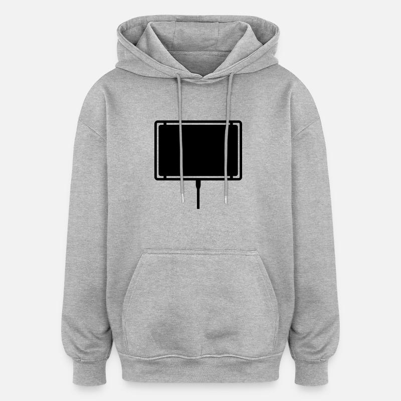 ortsschild - Oversized Unisex Hoodie - Grau meliert