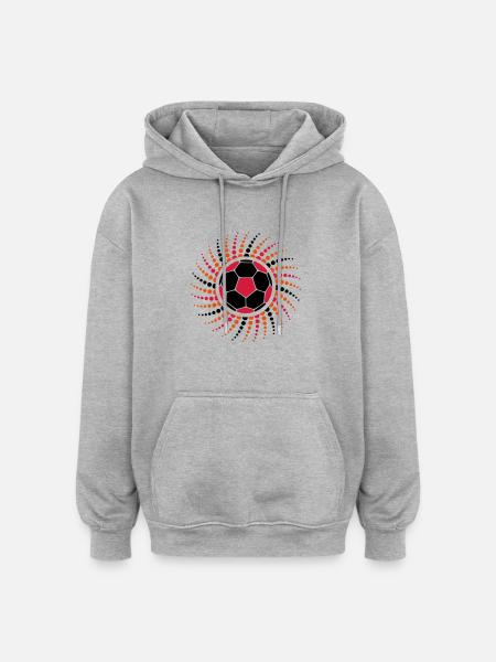 Handball Punkte Spirale 3farbig - Oversized Unisex Hoodie - Grau meliert