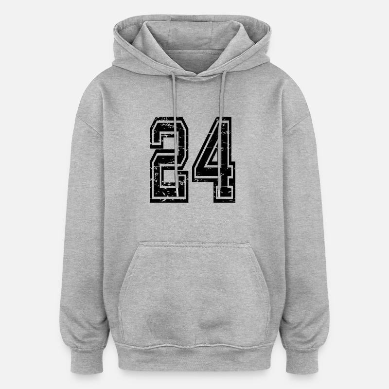 24 Erzincan Nr 24 utilisé - Sweat à capuche oversize unisexe - gris chiné