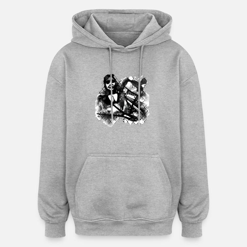 Mrs.Graffstyle Ⅳ - Oversized Unisex Hoodie - Grau meliert