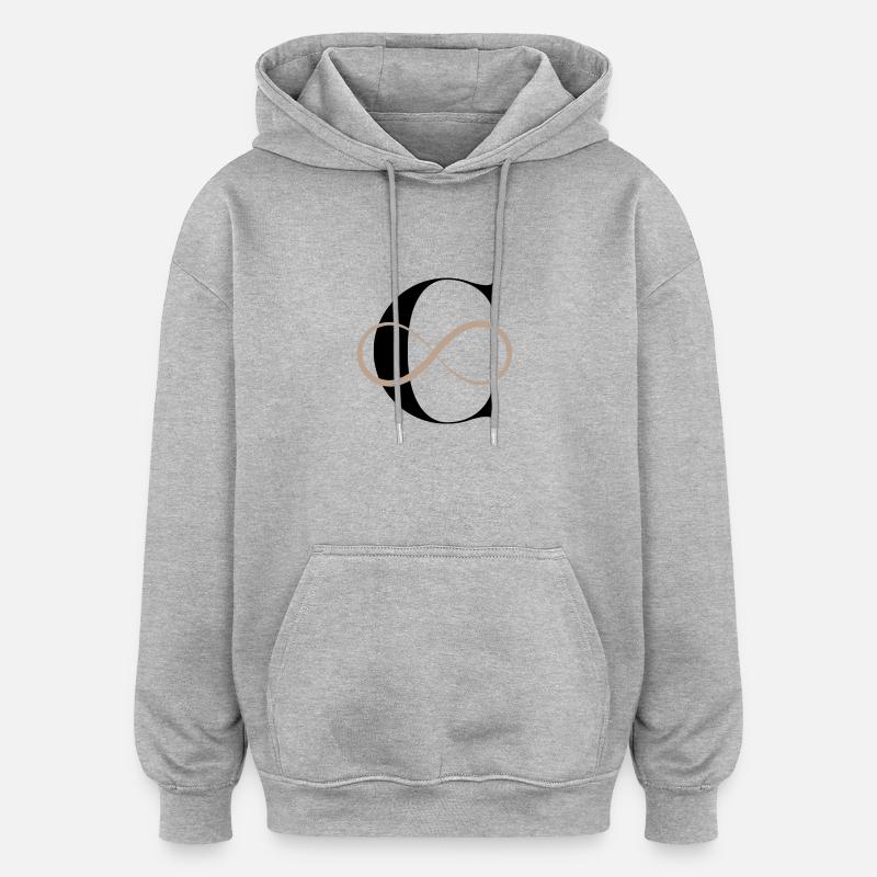 Unendlicher Buchstabe c - Oversized Unisex Hoodie - Grau meliert