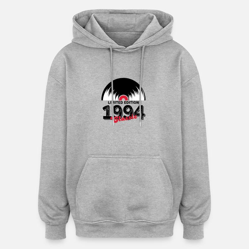 Limited edition 1994 Classic vinyle - Sweat à capuche oversize unisexe - gris chiné
