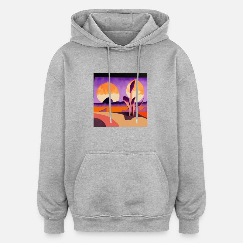 Ein Lebenszeichen - Oversized Unisex Hoodie - Grau meliert