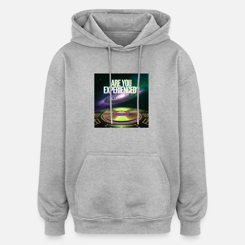 L’expérience vinyle du futur - Sweat à capuche oversize unisexe - gris chiné