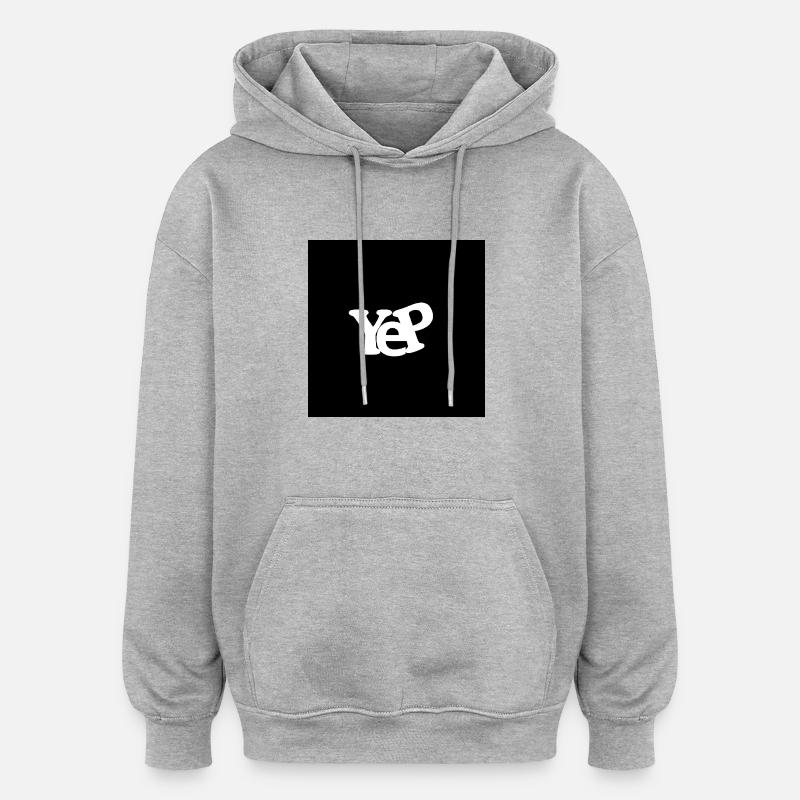 IMG 4558 - Sweat à capuche oversize unisexe - gris chiné