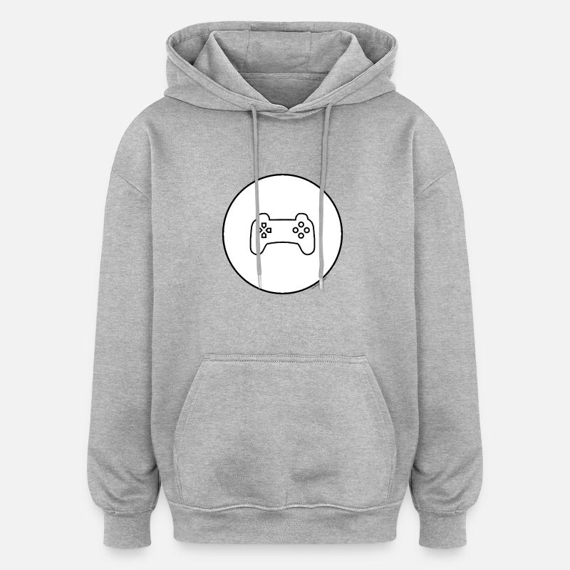Gaming Controller - Oversized Unisex Hoodie - Grau meliert