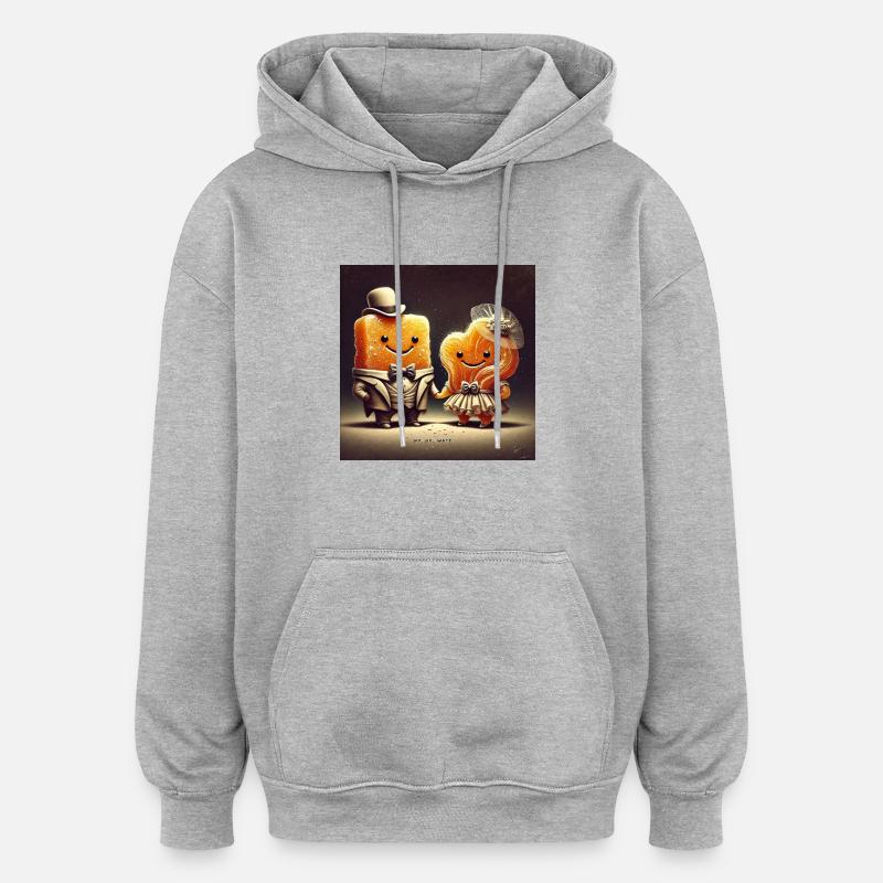 M. et Mme 1 - Sweat à capuche oversize unisexe - gris chiné