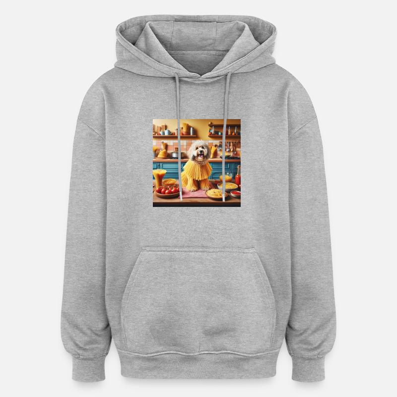 Copilot Image 1739294155524 - Sweat à capuche oversize unisexe - gris chiné