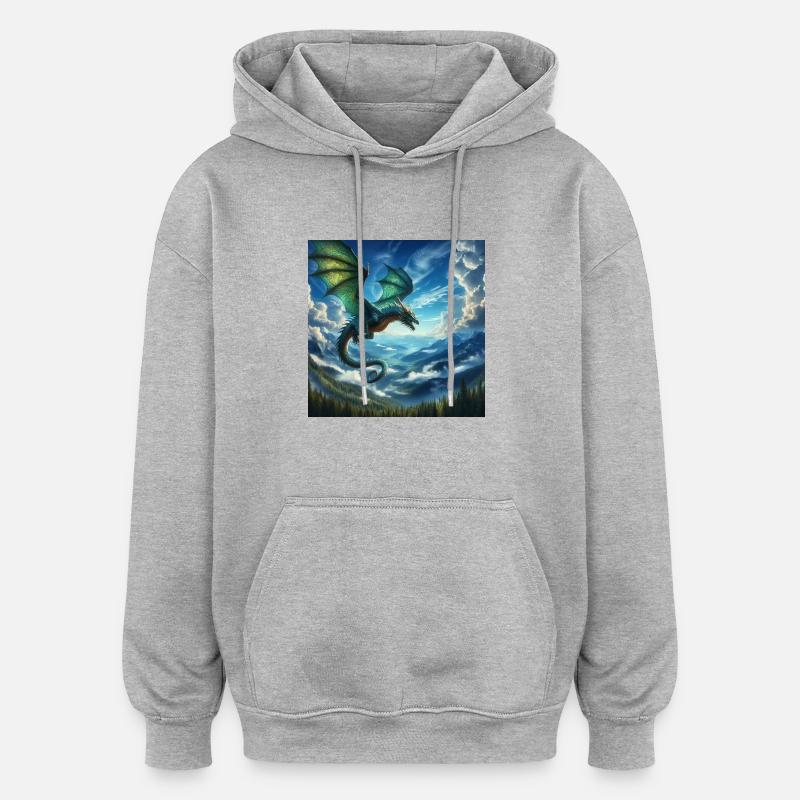 ED78E66C 3663 43B1 A7FE 2F8905C15A67 - Sweat à capuche oversize unisexe - gris chiné