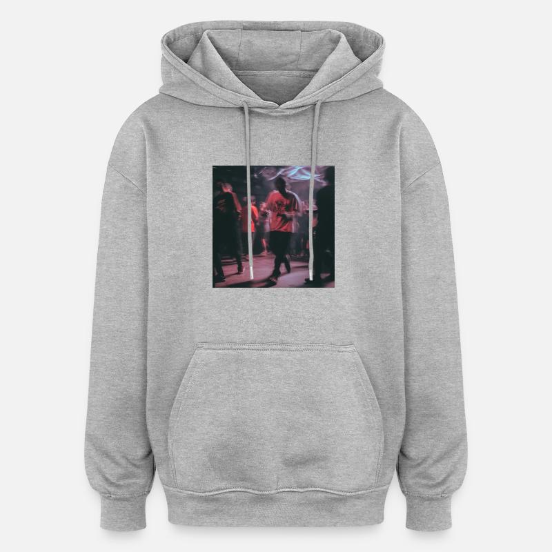 Techno dude - Oversized Unisex Hoodie - Grau meliert