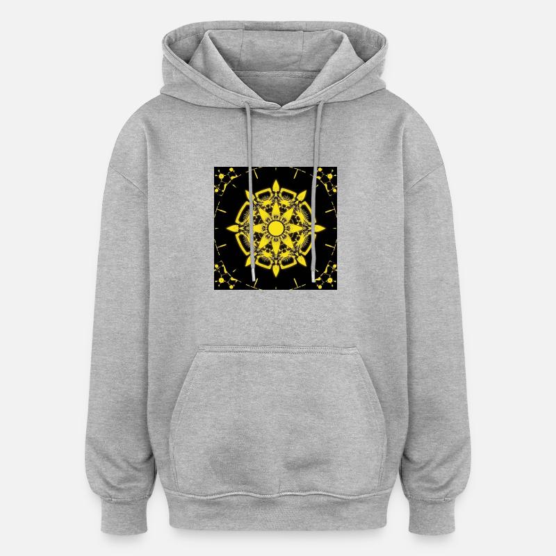 Modèle cybernétique - Sweat à capuche oversize unisexe - gris chiné