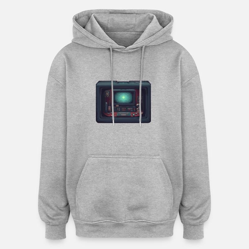 Computer in computer - Oversized Unisex Hoodie - heather grey