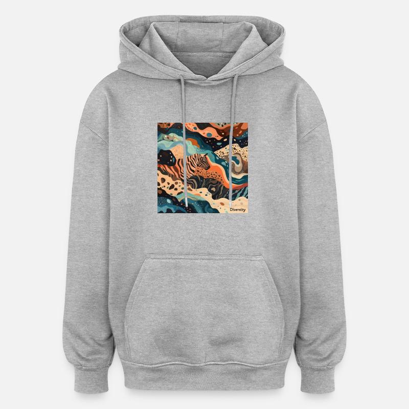 Diversité - Sweat à capuche oversize unisexe - gris chiné