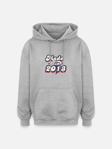 Made in 2013 retro - Oversized Unisex Hoodie - heather grey