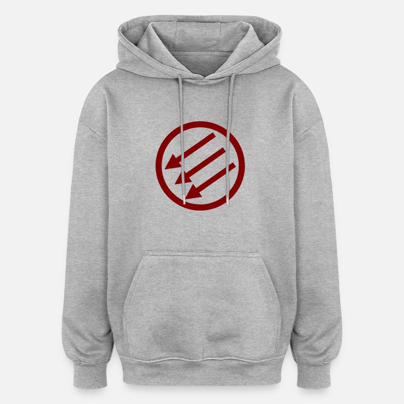 Järnfronten / Eiserne Front / Iron Front - Oversized Unisex Hoodie - heather grey