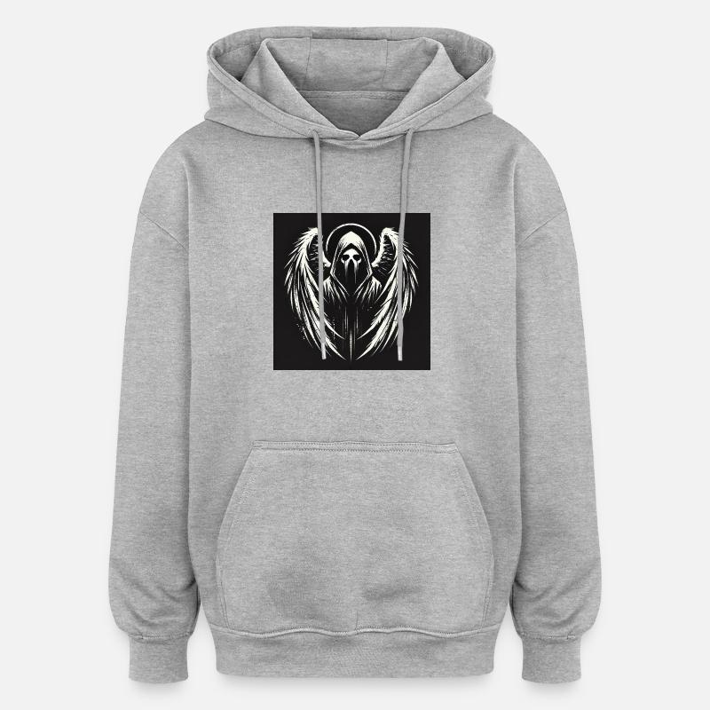 8642E233 A58A 4007 8A79 E8ED15CF27FA - Oversized Unisex Hoodie - Grau meliert