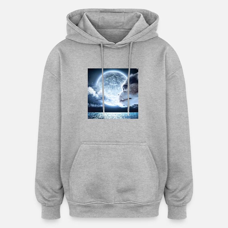 Tapsy 2 - Sweat à capuche oversize unisexe - gris chiné