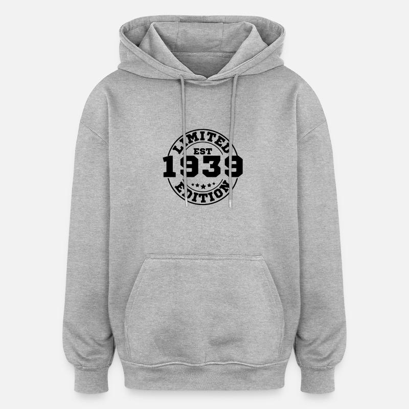 1939 limited edition - Sweat à capuche oversize unisexe - gris chiné