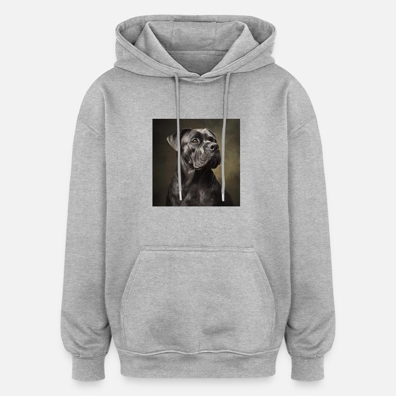 Cane corso - Sweat à capuche oversize unisexe - gris chiné