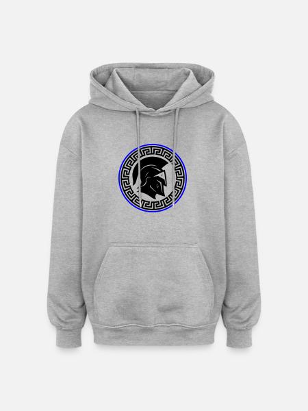 Spartan Helmet Icon - Oversized Unisex Hoodie - heather grey