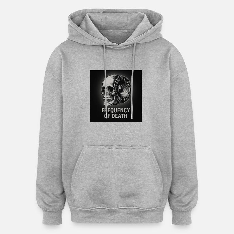 Fréquence de la mort - Sweat à capuche oversize unisexe - gris chiné