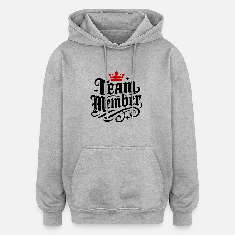 Membre de l’équipe Krone - Sweat à capuche oversize unisexe - gris chiné