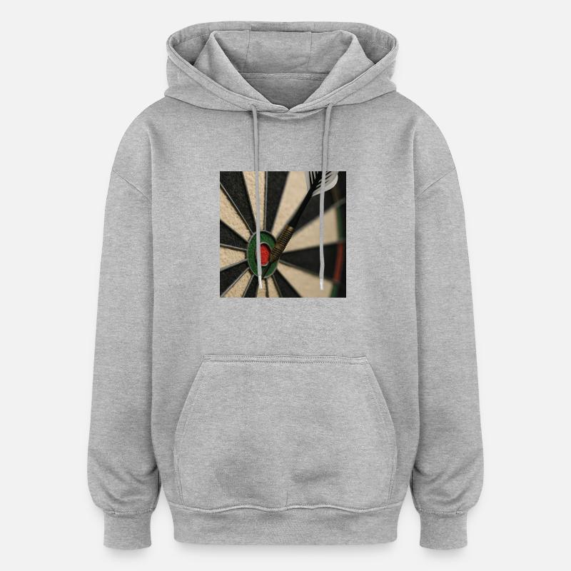 Fléchettes / Fléchettes - Sweat à capuche oversize unisexe - gris chiné