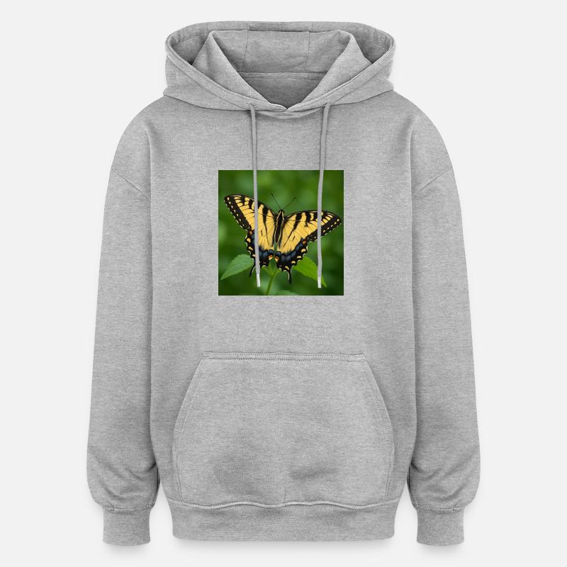 Eastern Tiger swallowtail - Oversized Unisex Hoodie - heather grey