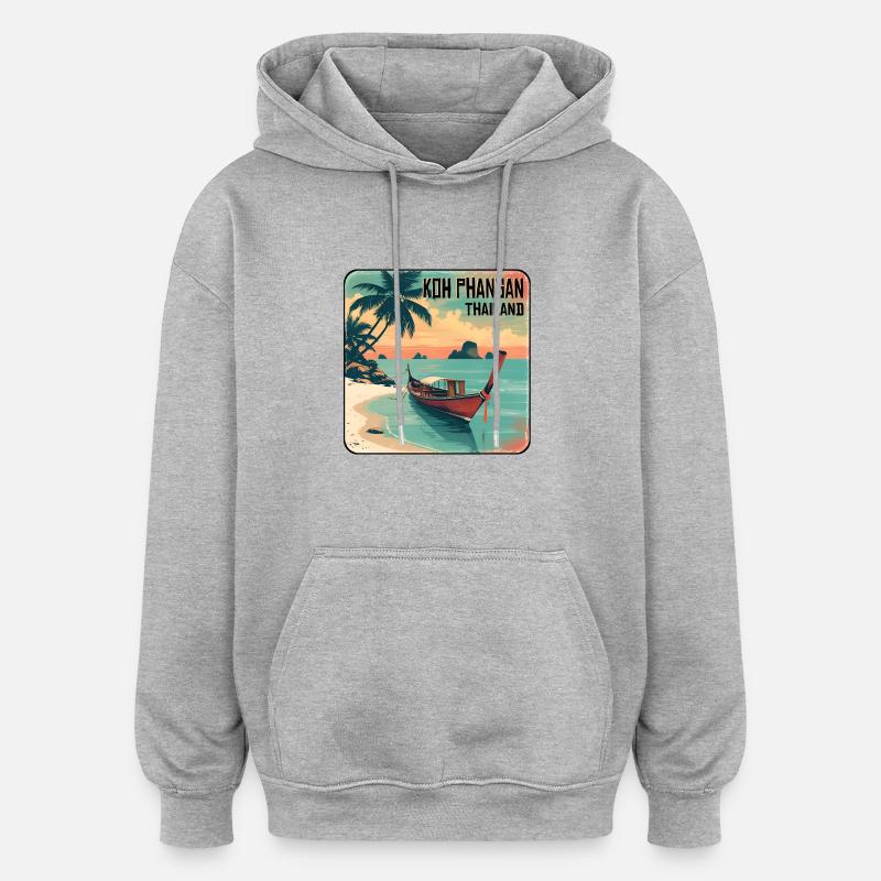 Koh Phangan, Thailand - Oversized Unisex Hoodie - heather grey