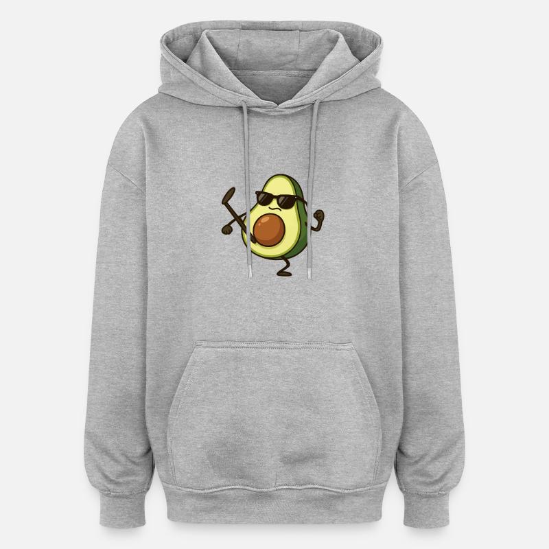 Karaté Avocat - Sweat à capuche oversize unisexe - gris chiné