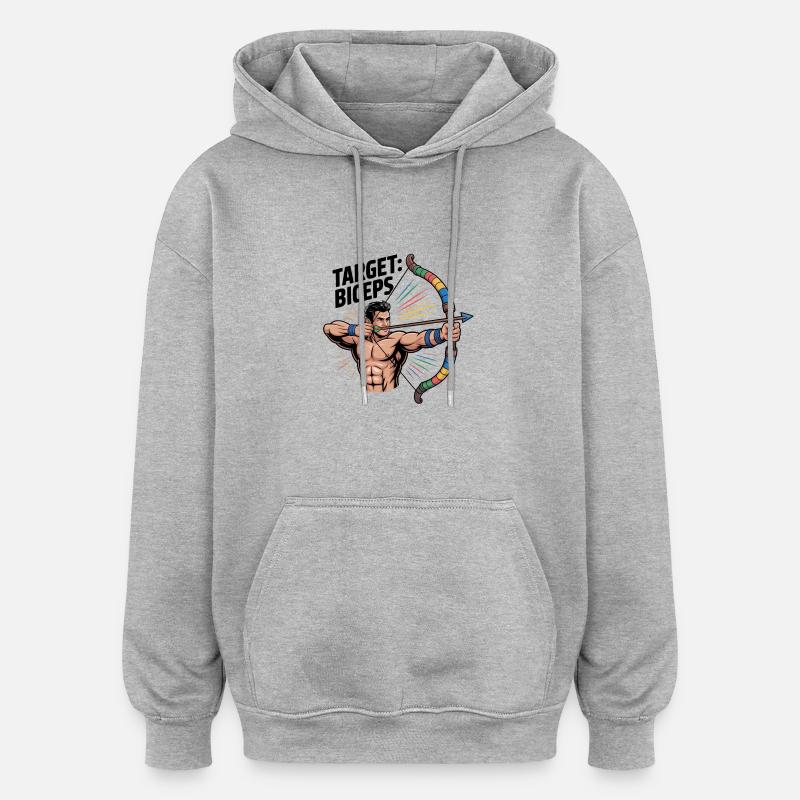 Target Biceps Training - Oversized Unisex Hoodie - heather grey