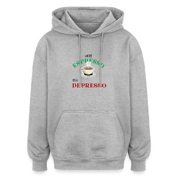 More express - Oversized Unisex Hoodie - heather grey - Front - Noah (186cm)