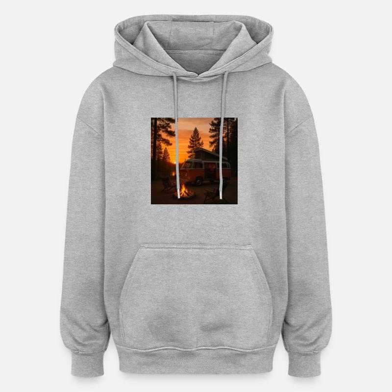 Fichier 00000000B89061F4B73EEF1E90B1B749 - Sweat à capuche oversize unisexe - gris chiné