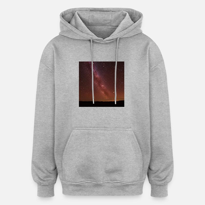 Starry sky comparison image - Oversized Unisex Hoodie - heather grey